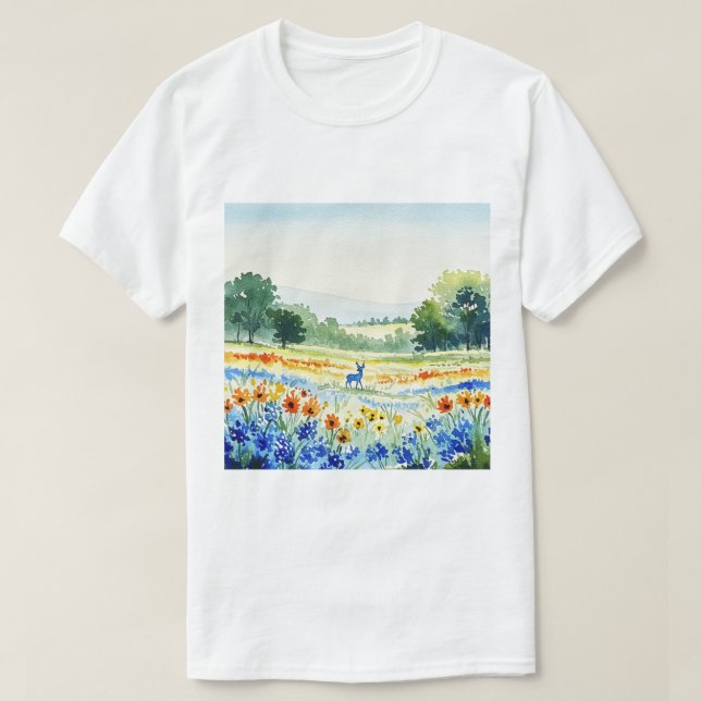 T-shirt Champ de fleurs (Design devant)