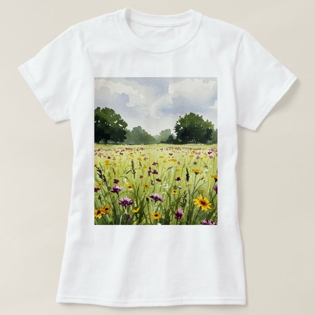 T-shirt Champ de fleurs (Design devant)