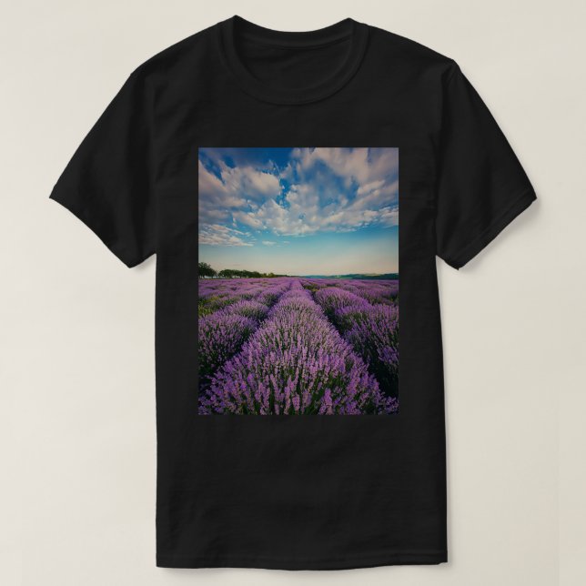 T-shirt champ de lavandula (Design devant)
