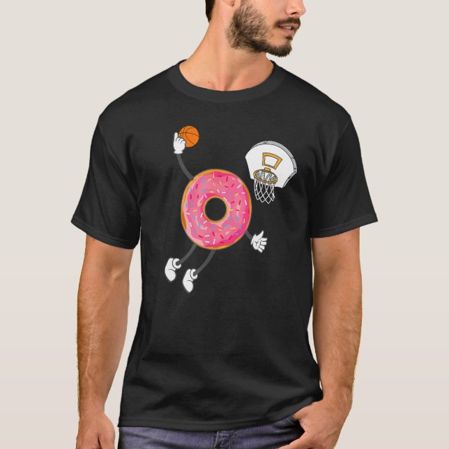 T-shirt Champ de nourriture Dunking Donut Hole (Devant)