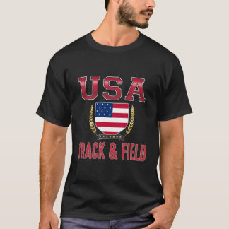 T-shirt Champ de piste Usa