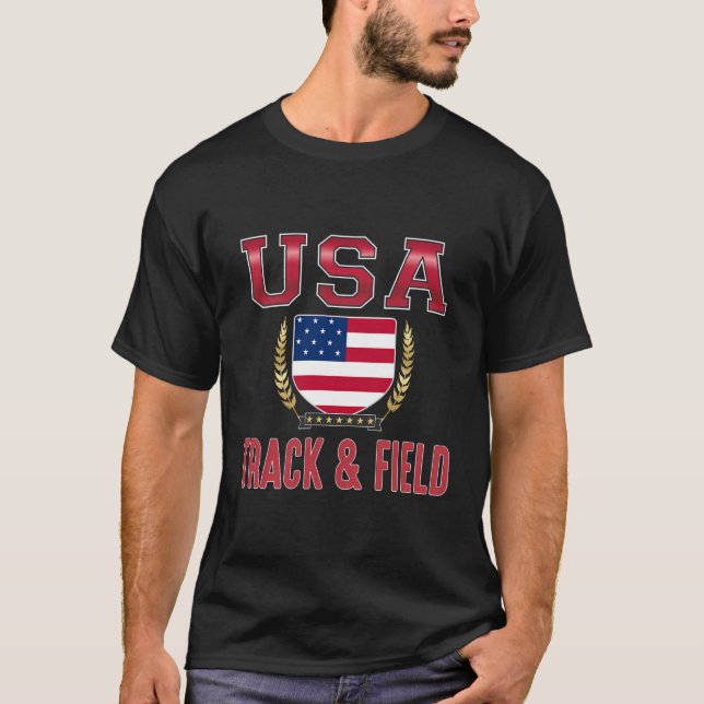 T-shirt Champ de piste Usa (Devant)