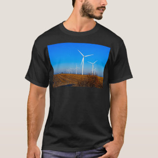 T-shirt Champ de turbine éolienne