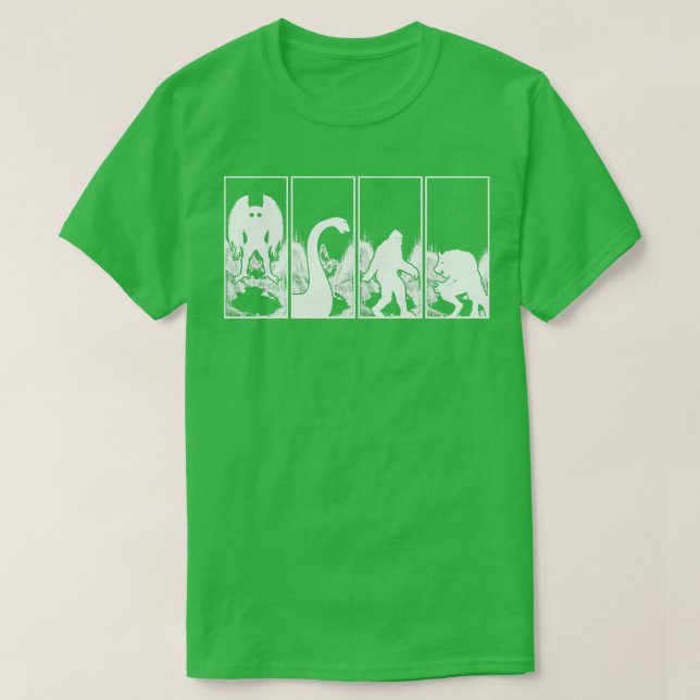 T-shirt Champ Dogman Et Mothman Cryptozoology (Design devant)