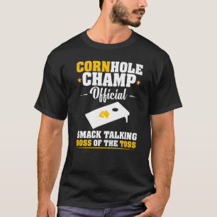 T-shirt Champ drôle de Cornhole Smack parle le patron du l