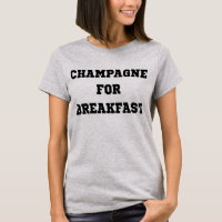 T-Shirt Champagne Au Petit Déjeuner Tumblr