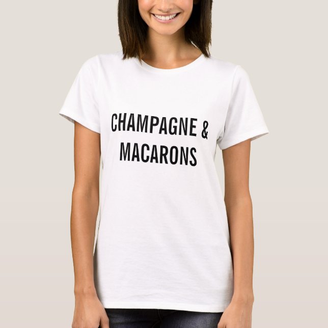 T-shirt Champagne et Macarons (Devant)