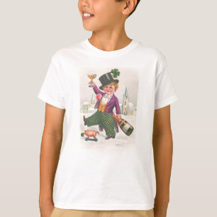 T-shirt Champagne vintage Shamrock Jour de la Saint Patric