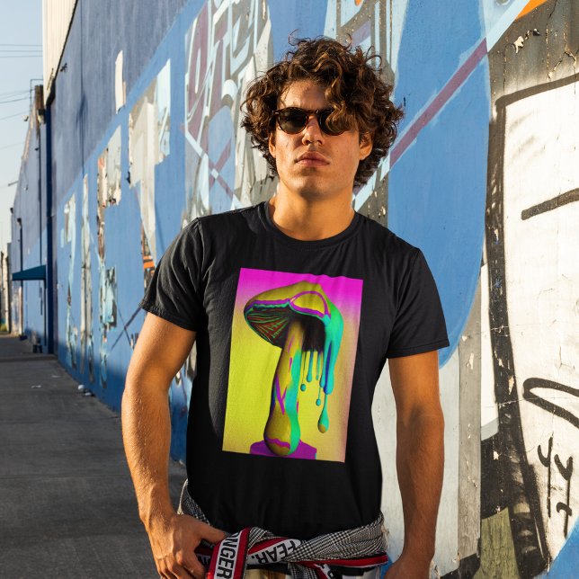 T-shirt champignon à fusion psychédélique Trippy (Créateur téléchargé)