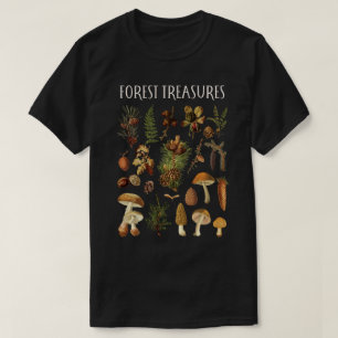 T-shirt Champignon Botanique de la Forêt de Pin Vintage