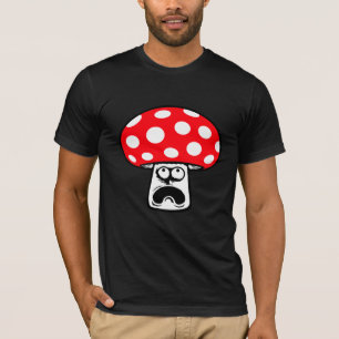 T-shirt Champignon choqué visage surpris cri drôle