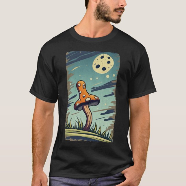 T-shirt champignon clair de lune (Devant)