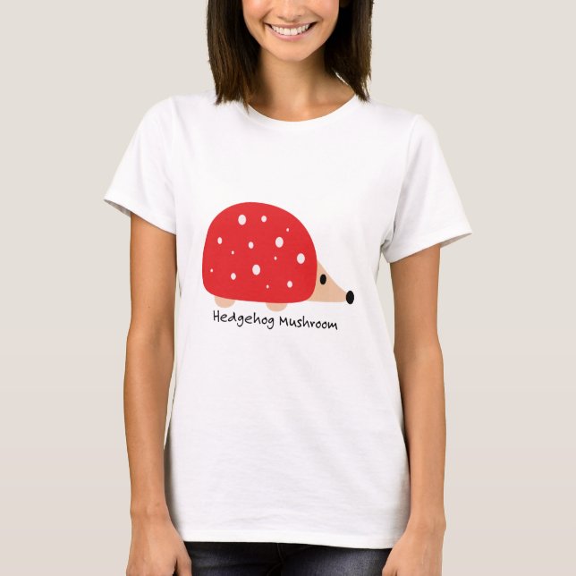 T-shirt Champignon de Hérisson mignon et drôle (Devant)