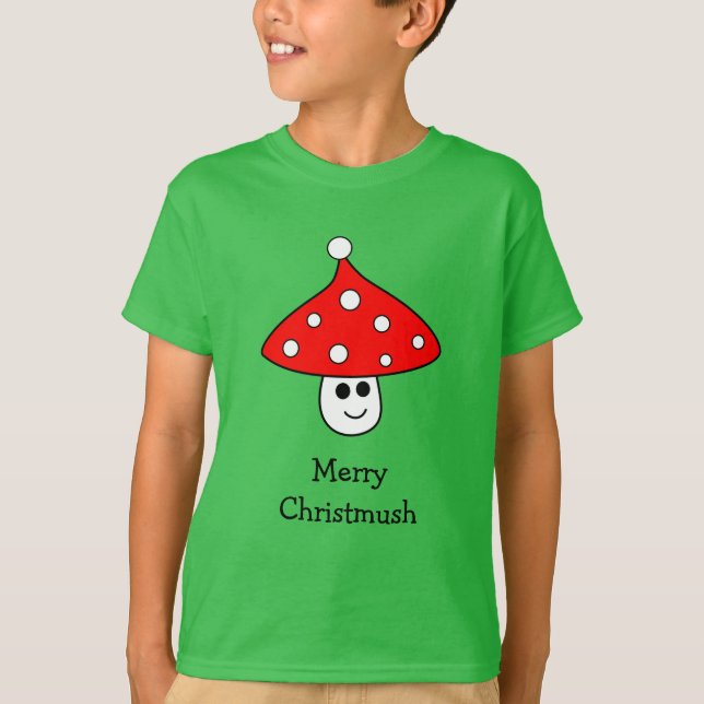 T-shirt champignon de Santa Hat (Enfant) (Devant)