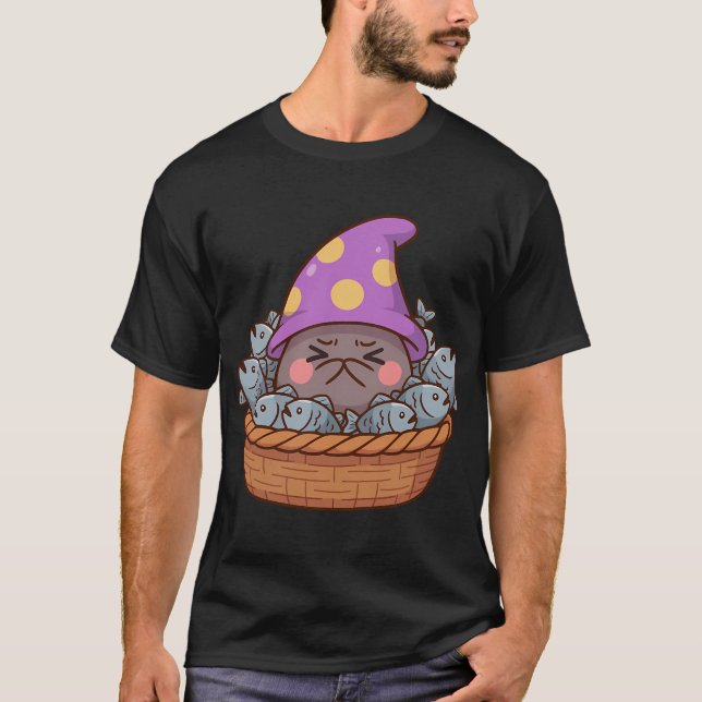 T-shirt Champignon elfique dans panier à poisson (Devant)