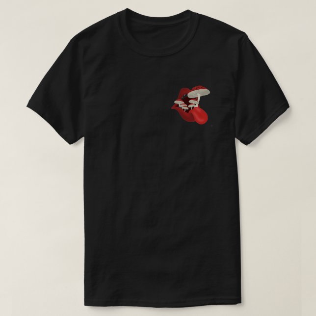 T-shirt Champignon en pierre roulante (Design devant)