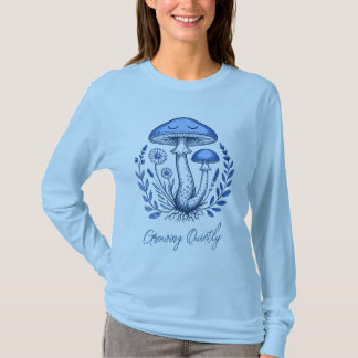 T-shirt Champignon Endormi Botanique Vintage pour Femmes