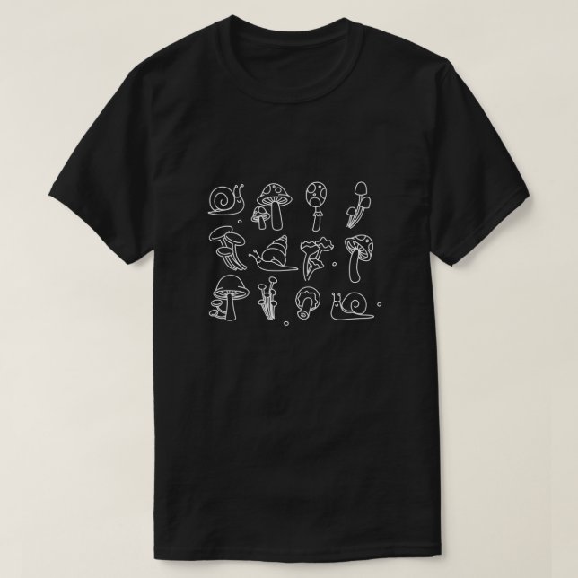 T-shirt champignon et escargots (Design devant)