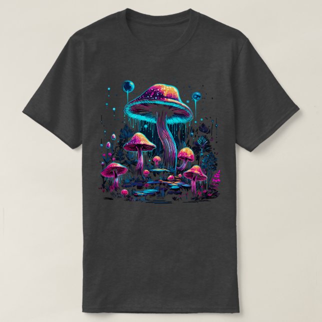 T-shirt Champignon Goth Fairycore Hommes Femmes Champignon (Design devant)