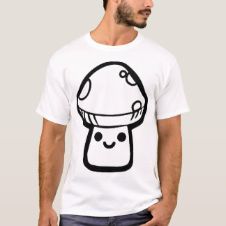 T-shirt Champignon heureux de sourire mignon