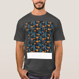 T-shirt Champignon Motif sans pièce Fungus Hippie Shroom E