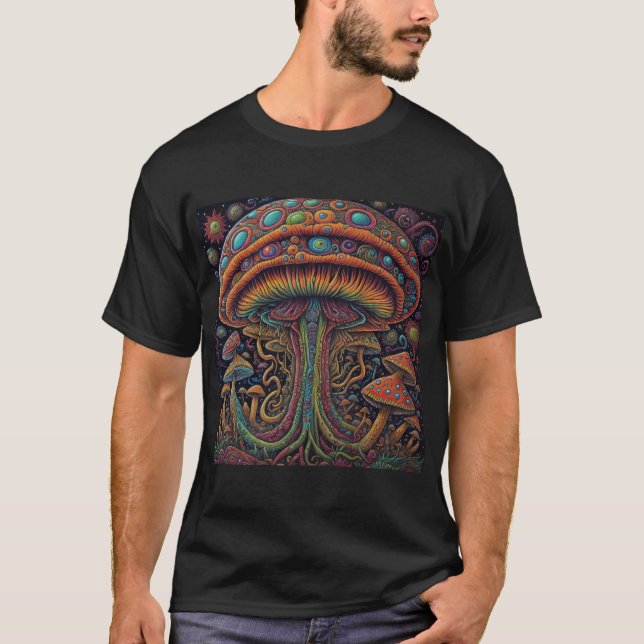 T-shirt Champignon psychédélique (Devant)
