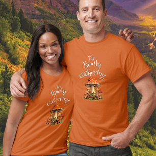 T-shirt Champignons amusants Personnalisable Famille Réuni