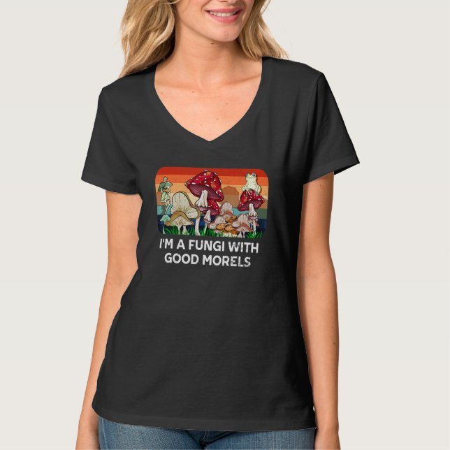 T-shirt Champignons avec bons Morels Champignons Humour 1 (Devant)