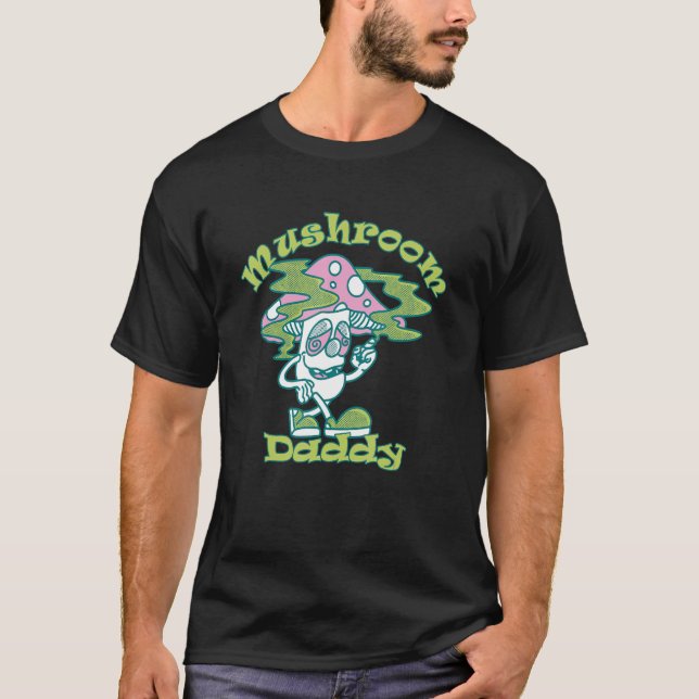 T-shirt Champignons Daddy Vegan Champignons Trippy 3 (Devant)
