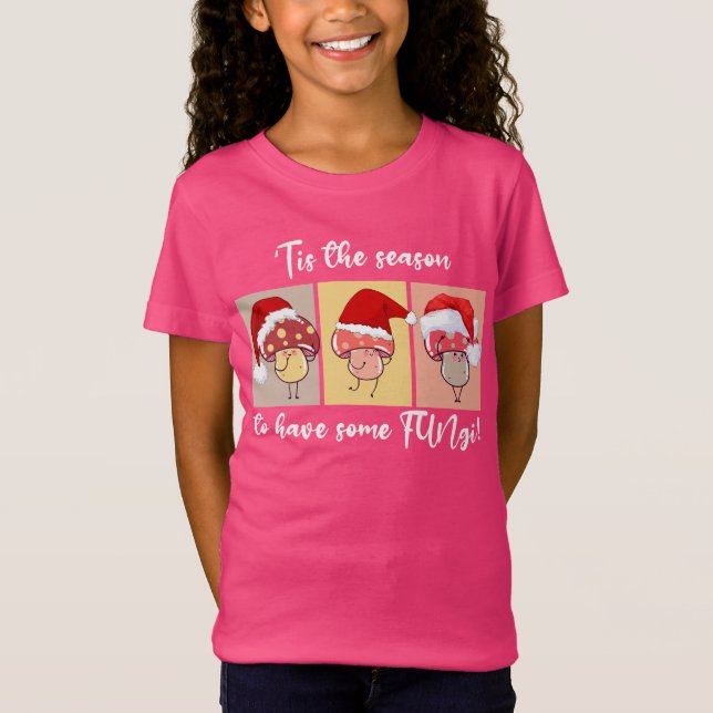 T-Shirt Champignons de Noël mignons SAISON POUR UN PEU DE  (Devant)