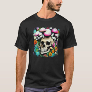 T-shirt Champignons du crâne Collector Graphisme Art Mushr