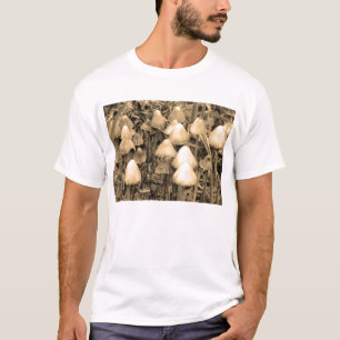 T-shirt Champignons en sépia