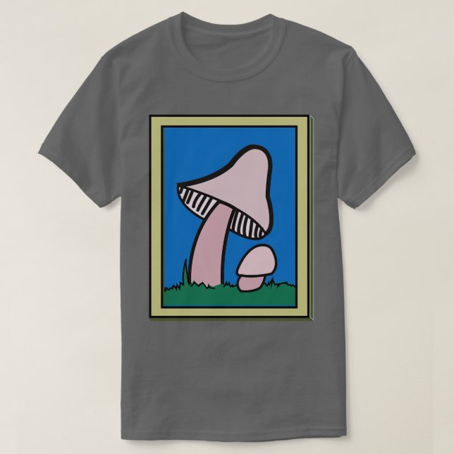 T-shirt champignons encadrés (Design devant)