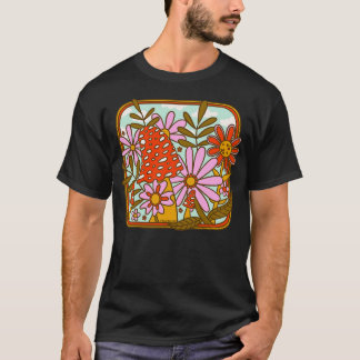 T-shirt Champignons et fleurs