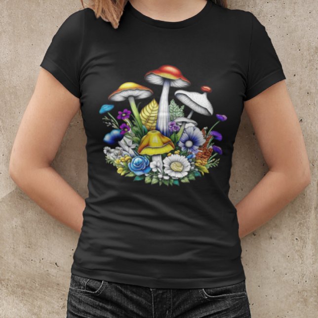 T-shirt Champignons et fleurs magiques (Créateur téléchargé)