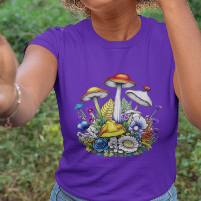 T-shirt Champignons et fleurs magiques (Créateur téléchargé)