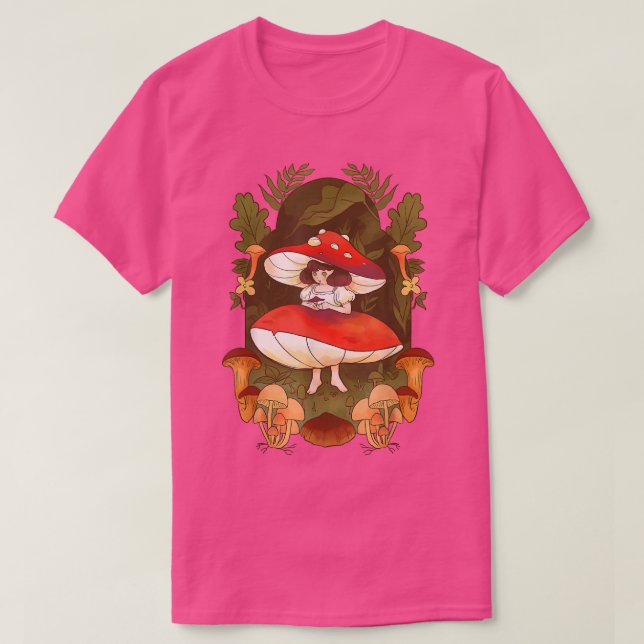 T-shirt Champignons Fille Imaginaire Fée Forêt Fée Fille E (Design devant)