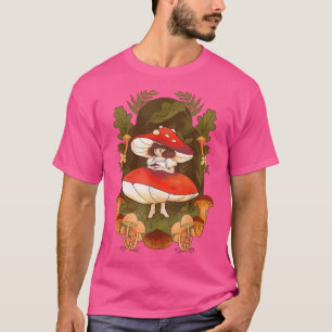 T-shirt Champignons Fille Imaginaire Fée Forêt Fée Fille E