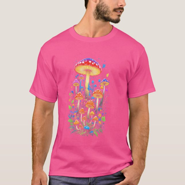 T-shirt Champignons hippies Champignons de forêt psychédél (Devant)
