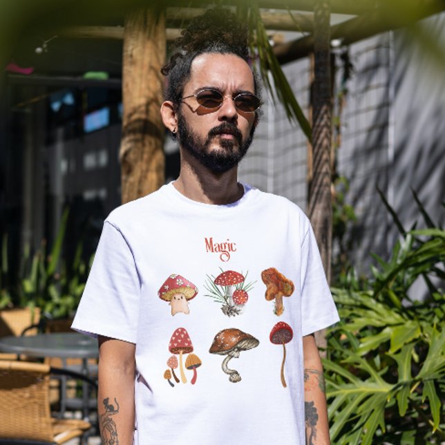 T-shirt Champignons magiques yoga méditation camping art c (Créateur téléchargé)