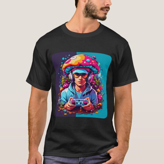 T-shirt Champignons Mania Champignons Homme Jouer Un Jeu T (Devant)