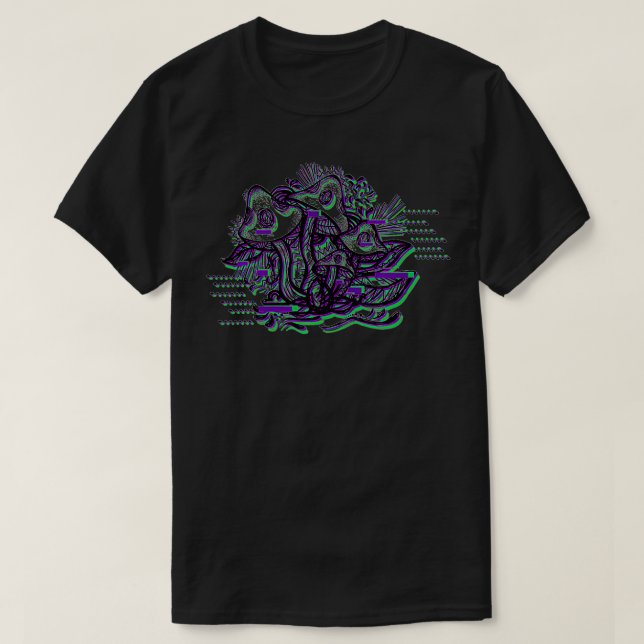 T-shirt Champignons rayés (Design devant)