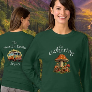 T-shirt Champignons Rétro Personnalisés Amusants pour Réun