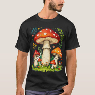 T-shirt Champignons sauvages et fleurs dans la nature de l