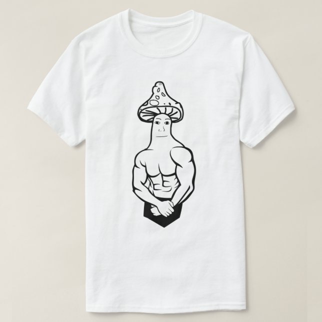T-shirt Champignons Wojak sent mème (Design devant)
