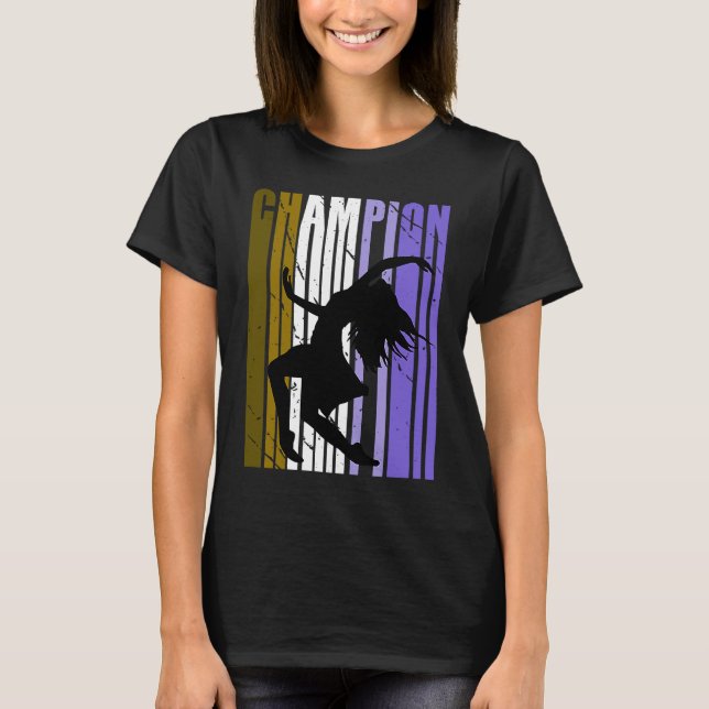 T-shirt Champion Brun De Concours D'anniversaire De Danse  (Devant)