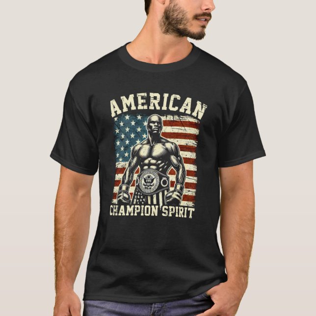 T-shirt Champion d'Amérique d'esprit  (Devant)