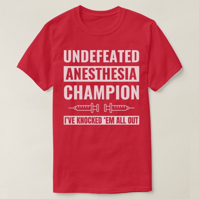 T-shirt Champion d'anesthésie indéfectible CRNA Nu (Design devant)