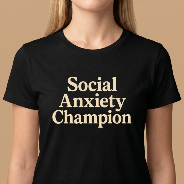 T-shirt Champion d'anxiété sociale (Créateur téléchargé)