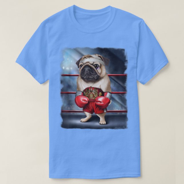 T-shirt Champion de boxe Carlin Chien Fighter (Design devant)